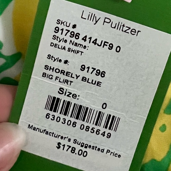 NWT LILLY PULITZER SHORELY BLUE BIG FLIRT DELIA SHIFT DRESS - Picture 4 of 5